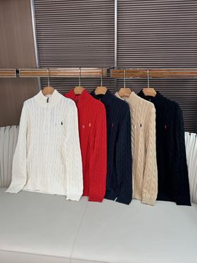 拉夫劳伦 情侣款经典款绞花编结羊绒针织毛衫（EJ）