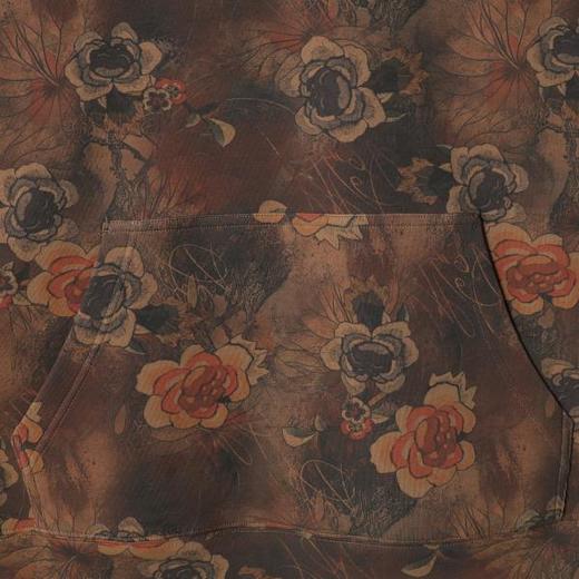 WY1373SDSA男士秋冬新款痞帅男装宽松扎染植物花卉连帽卫衣百搭宽松上衣 商品图3