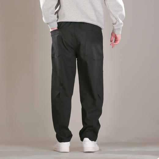 DRONKOO 2025 半松紧腰前折线破缝后大贴袋复合绒厚休闲长裤 商品图3