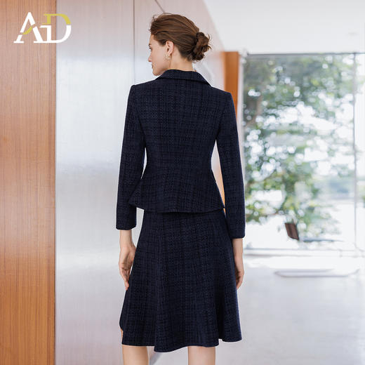 AD修身显瘦小香风套装女2025新款气质名媛职业高级感编织外套 商品图4