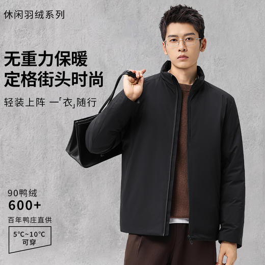 個调秋冬百搭新款商务休闲男士通勤简约短款轻薄保暖羽绒服2028 商品图0