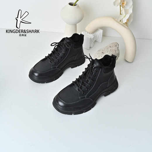 经典鲨2025年冬季专柜新款男士加绒加厚御寒工装休闲鞋KW362-555051 商品图0