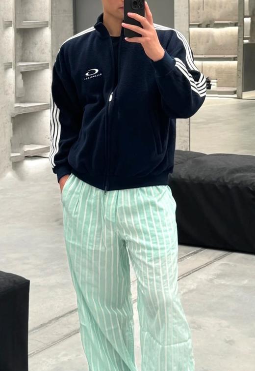 中性款条纹立领外套la004 商品图3