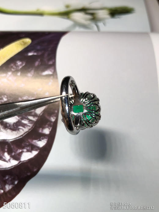 3.92ct祖母绿钻石戒指，产自哥伦比亚【5060811】具体价格微信咨询 商品图4