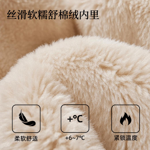 新款勃肯鞋女士秋冬季室内家居毛毛绒厚底保暖棉拖鞋 商品图2