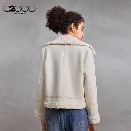 G2000女装FW25【舒适弹】保暖毛领厚夹克外套58281040 商品图2