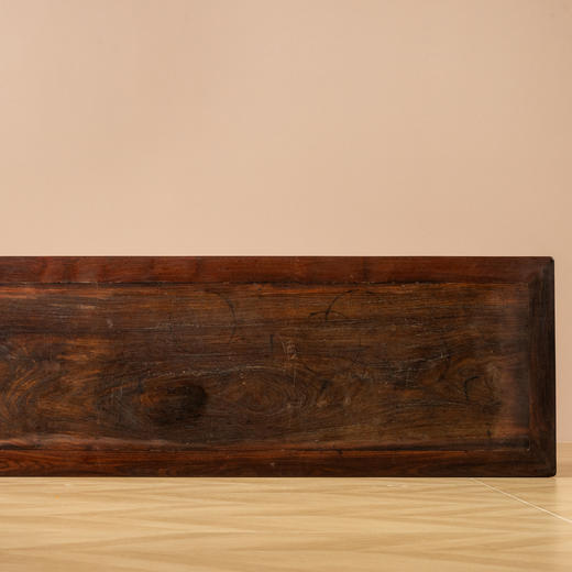 清	红木束腰霸王枨马蹄腿独板画桌 商品图2