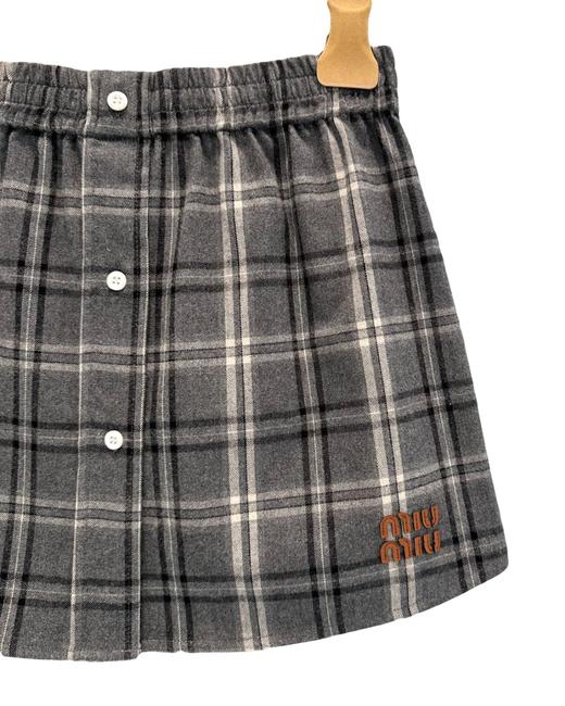 女款格纹松紧腰半裙 可配套装hu017 商品图2