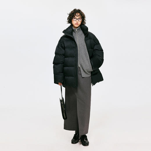 棉仓3671015001-【鹅王】进口匈牙利95白鹅绒羽绒服宽松立领男女同款 商品图2