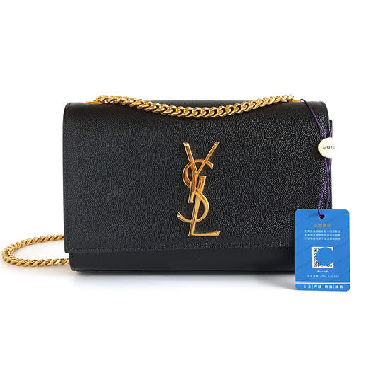 【95新】YSL圣罗兰KATE系列469390小号黑金鱼子酱kate链条包单肩斜挎包女士131125AK33 商品图0