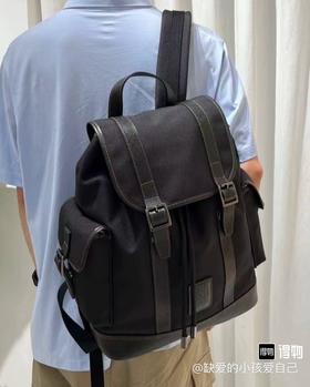 LC珑骧 BOX-ford系列帆布+牛皮大号双肩包 Z-15717