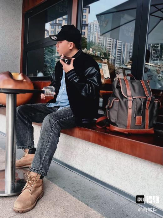 LC珑骧 BOX-ford系列帆布+牛皮大号双肩包 Z-15717 商品图3