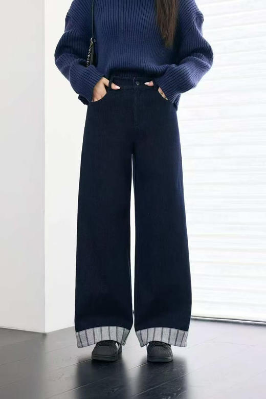 拼接牛仔休闲裤 商品图0