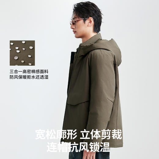 棉仓367815013-【90白鹅绒】冬季户外机能连帽滑雪服防风保暖连帽羽绒服男 商品图2