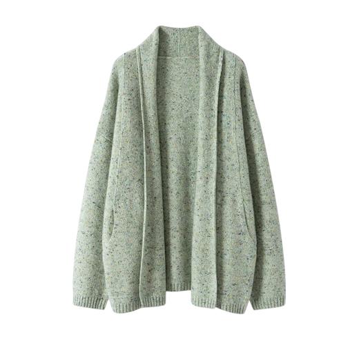 100纯山羊绒秋冬高级感穿搭睡袍领羊绒衫女 商品图0