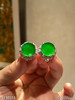 艳绿圆牌耳坠【5130511】具体价格微信咨询 商品缩略图0