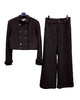 女款羊毛呢双排扣外套长裤套装zo017 商品缩略图0