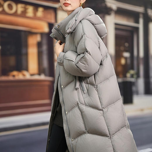 「高货kbnq」全新升级【铂金会员809/天猫1099/差价290】(01708)洛诗琳新款中长款羽绒服2025冬季保暖连帽过膝面包服 商品图4