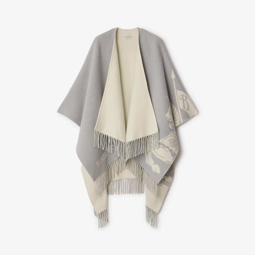 BURBERRY 巴宝莉 女士马术骑士羊毛羊绒披肩 灰色 8110228 C2987 商品图0