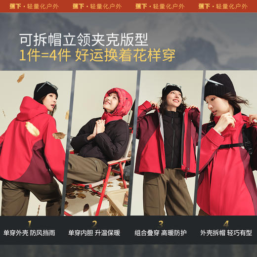 蕉下女士气绒冲锋衣（可拆帽、高暖内胆）【购买前请看售后说明！！】 商品图3