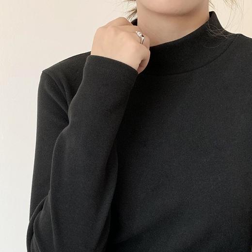 【超值❗️19.9一件】纯色德绒半高领打底衫女内搭秋冬季加绒加厚长袖打底衣紧身t恤。ja 商品图1