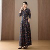碎花长袖连衣裙新款中老年2025印花裙子春秋妈妈大码气质收腰显瘦 商品缩略图2