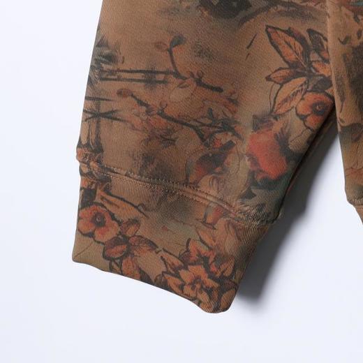 SDSA男士秋冬新款痞帅男装潮牌扎染植物花卉连帽卫衣宽松百搭上衣 商品图4