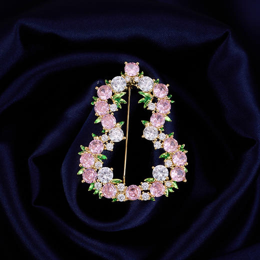 新中式梦幻粉锆国风葫芦胸针，高级感轻奢福禄精致胸花LY-Z-139 商品图0