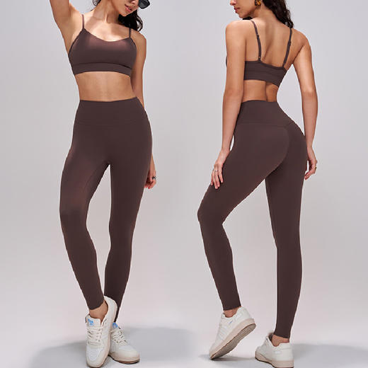 跃牌【轻匀系列】高奢双6锦纶莱卡瑜伽裤女高腰提臀瑜伽服无T紧身防卷边健身裤CK1577 商品图1