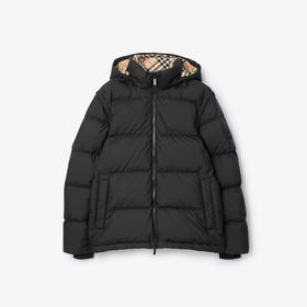 BURBERRY 巴宝莉 男士马术骑士徽标贴片可拆式衣袖羽绒服 黑色 8112660 A1189