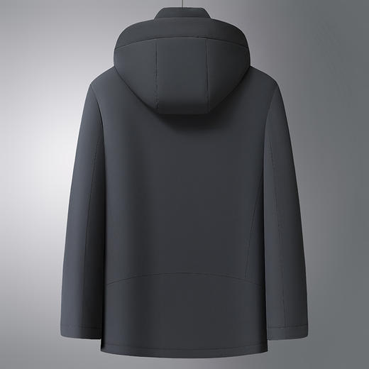 【DWY】大依优型大码男装绵羊毛可脱卸帽子棉衣商务休闲加肥加大码外套 商品图1