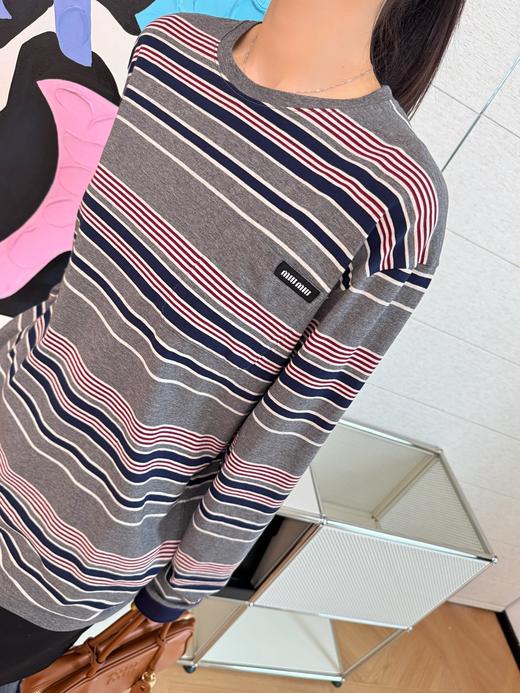 MIUMIU 26早春Holiday系列最新款 条纹T恤(KX*MM) 商品图1