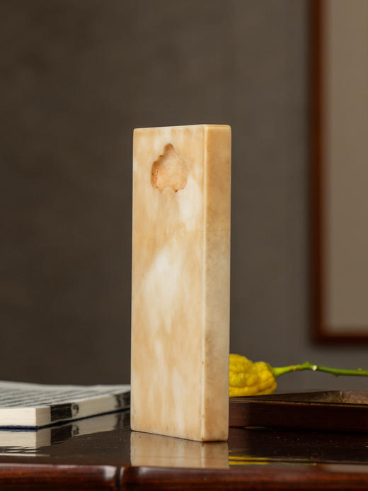 清	如意池诗文白端砚（红木砚盒） 商品图2