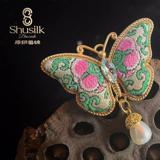 蝴蝶珍珠胸针 商品图1