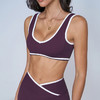 跃牌【轻匀系列】新款撞色宽肩带运动内衣防震女一体式瑜伽文胸户外健身服WX6368 商品缩略图0