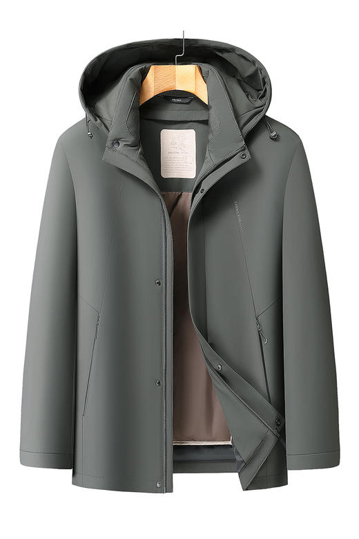 【棉衣】】大依优型大码男装可拆卸连帽棉服棉衣外套加肥加大男士胖子上衣 商品图5