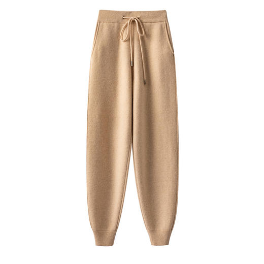 DU版新潮卫裤！显腿长！重磅加厚四平针山羊绒裤子女R22351 商品图0