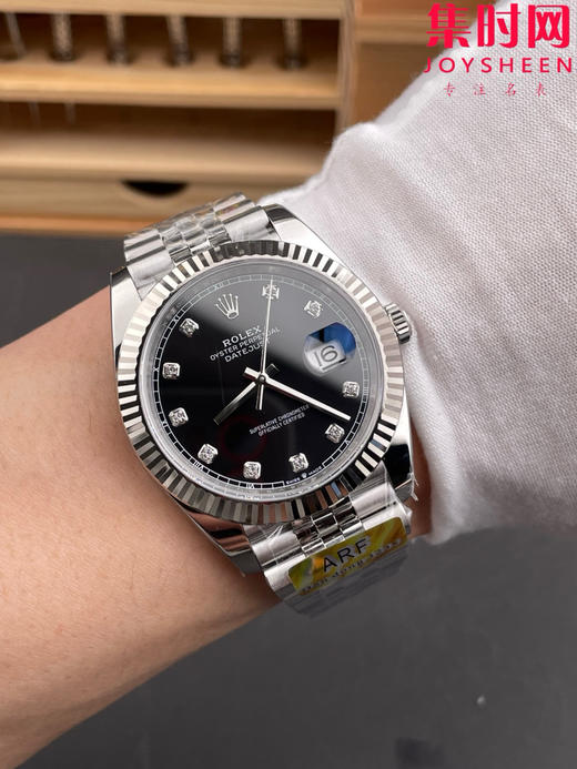 ARF劳力士日志型41mm 黑盘钻面 丹东3235机 五珠链 904L钢 男士腕表 商品图8