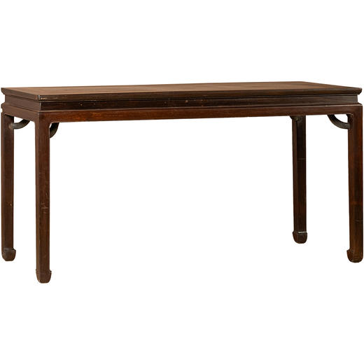 清	红木束腰霸王枨马蹄腿独板画桌 商品图5