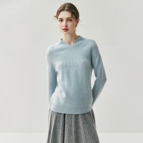 「高货rig」全新升级【铂金会员441/天猫599/差价158】(13455)洛诗琳新中式立领羊绒衫2025秋冬复古绞花羊毛针织打底衫