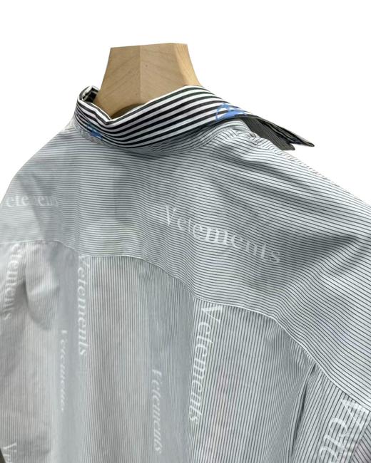 男款印花假两件长袖衬衫hu 商品图2