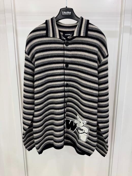 女款条纹针织毛衣外套 商品图0