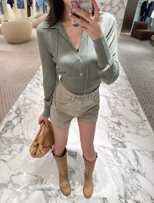 芬迪 26年早春新品 POLO领弹力打底衫 (KX*MM) 商品图3