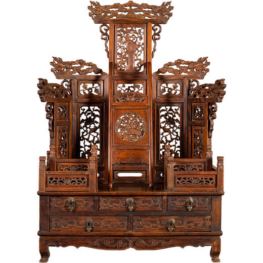 清中期	黄花梨指日高升五屏风式镜台 商品图5