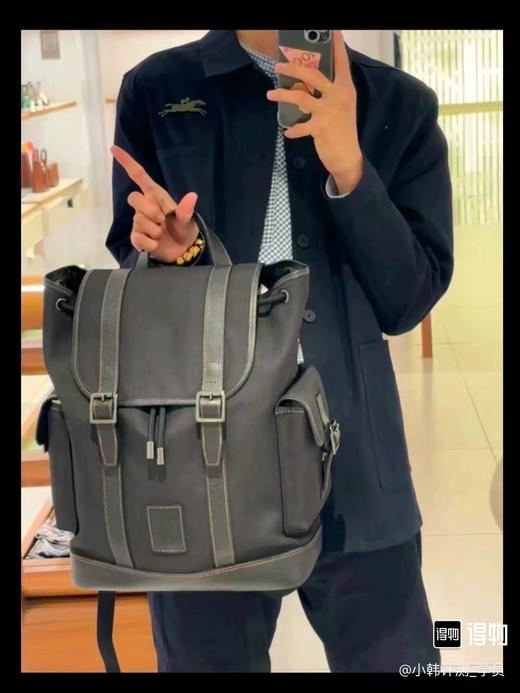 LC珑骧 BOX-ford系列帆布+牛皮大号双肩包 Z-15717 商品图1