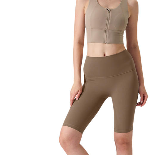 跃牌【轻匀系列】新款NS裸感五分瑜伽裤女夏季无T紧身高腰提臀健身瑜伽短裤WF7005 商品图4