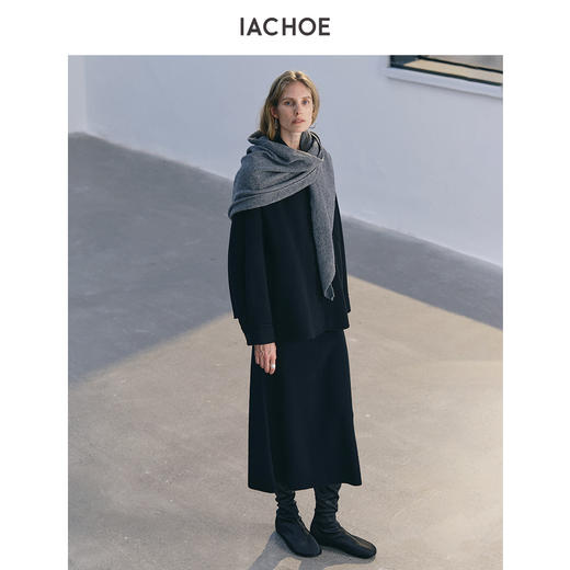 棉仓3561566006-羊毛羊绒衬衫款毛呢大衣女 25秋冬翻领廓形双面呢毛呢外套 商品图1