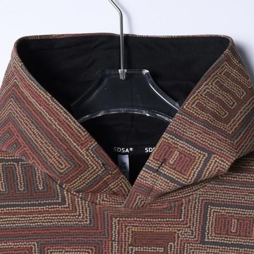 WY1353SDSA男士秋冬新款痞帅男装潮牌撞色不规则图形连帽卫衣百搭上衣 商品图2