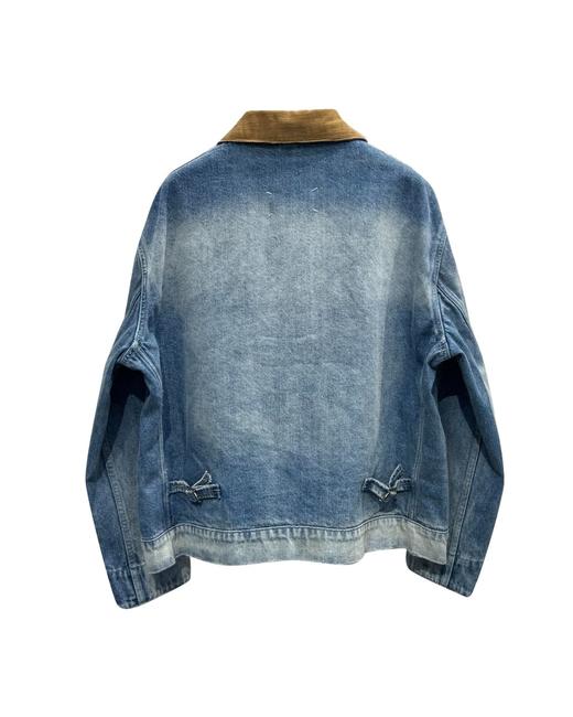 男款做旧灯芯绒领牛仔外套la016 商品图1