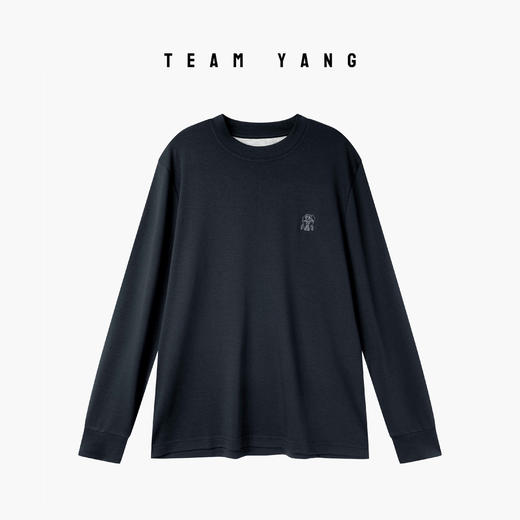 Team Yang-25年早秋新款男士休闲百搭刺绣圆领长袖T恤CK753 商品图3